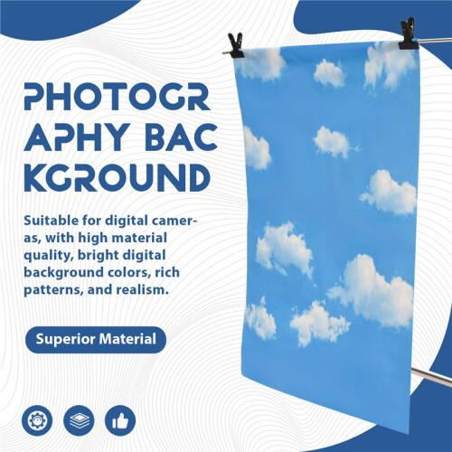 3x5ft  Sky White Cloud Photography Backdrop Screen Background Studio Props 1