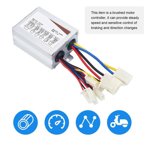 500W Borstad Controller Elcykel E-Bike Scooter Borst Controller Motor för El Scooter (36V) 1