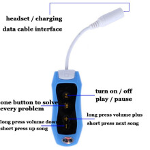 Wasserdichter IPX8 Clip-MP3-Player mit FM-Radio und Stereoklang, geeignet zum Schwimmen, Tauchen, Surfen, Radfahren und für andere Sportarten.