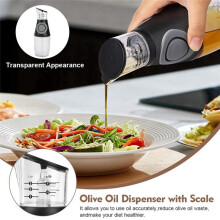 Ölspender mit Dosierpumpe und Messbecher (250 ml) inklusive Reinigungsbürste