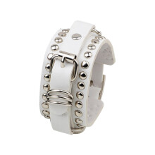 Unisex Punk-Rocker-Armband, Gothic-Lederarmband mit Nieten und Spikes, verstellbares Armband für Cosplay und Mode