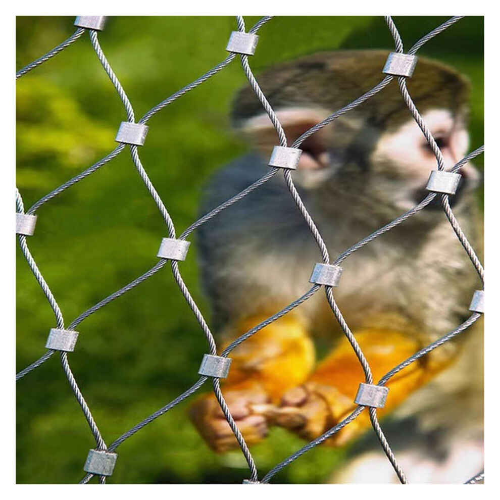 304 Stainless Steel Rope Mesh Fence, Flexible Impactresistant Netting For Garden Farm 1.5X4m Silver 9412369281999