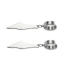 C Silberfarbene Palästina-Karten-Ohrhänger für Damen, Länderkarte-Anhänger, Edelstahl-Schmuck