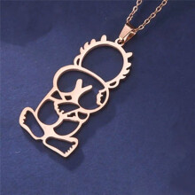 Halskette mit Anhänger in Roségold, Palästina-Motiv, luxuriöser Trendschmuck, Geschenk für Damen und Herren