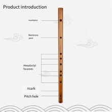 Meibet Mini Piccolo in D-Dur, Samtbeutel, Bambusflöte, Nationales Musikinstrument, Flöte