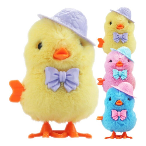 4Pack Easter Jumping Wind  Plush Toys for Toddlers Kids,Hopping for Easter Chick 1