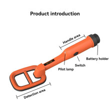 GT120 Hand-Tauchmetalldetektor mit Pinpointer-Sonde, wasserdicht, 4,2-Zoll-Suchspule, rot