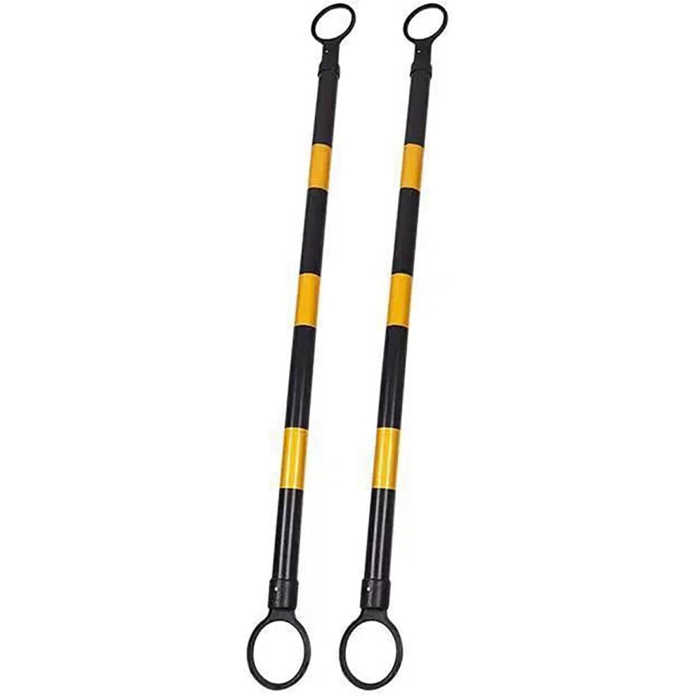 Retractable Cone Bar 2Pack, Traffic Cone Pole For Parking Lot Safety And Construction Site, Yellow 9426802368413