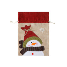 Sacs de friandises de noël-un petit sac cadeau bonhomme de neige