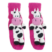 Chaussette de noël en coton de dessin animé, bas à thème de-5
