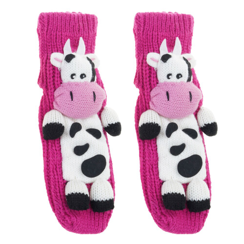 Chaussette de noël en coton de dessin animé, bas à thème de-5