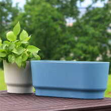Halbrunde Wandhänge-Blumentöpfe aus Kunststoff, geeignet für Balkon, Zaun, Garten, Innen- und Außenbereich.