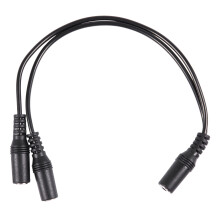 28 cm langes 3,5-mm-Klinkenbuchse-auf-Doppelklinkenbuchse-Y-Stereo-Audiokabel, schwarz