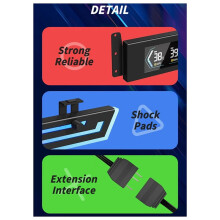 Z-X6 Temperaturanzeige-Grafikkartenhalterung 5V 3-PIN ARGB AURA SYNC Grafikkarte VGA-Halterung höhenverstellbar