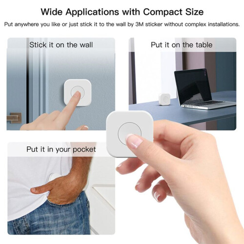 Tuya Zigbee Wireless   One Key Push Button Control Scene  Remote Controller Home Automation 1