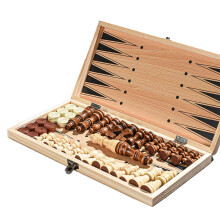 Chess Game Foldable Wooden Chess Set Interactive Strategy Game for Kids, Adults, Beginners Family Entertainment