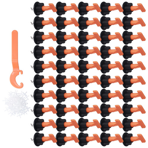 Tile Leveling System Kit Reusable Tile Leveling System Cross-Shaped Gap Maintainers Professional Tile Installation Tools For Floor Wall Adjustment 1