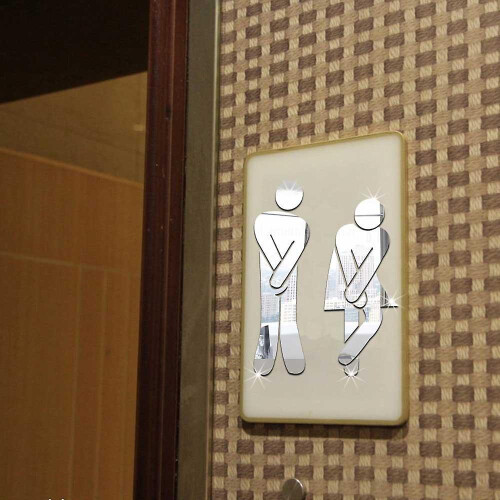 Λειτουργική διακόσμηση γραφείου, πινακίδα τουαλέτας με τεχνολογία αφαιρούμενου 1