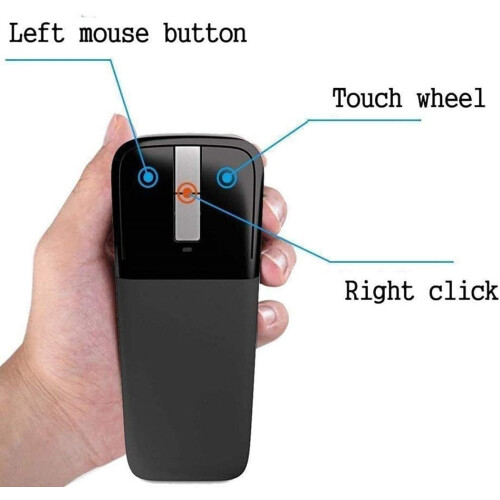 Ποντίκι ταξιδιού Bluetooth, πτυσσόμενος εργονομικός σχεδιασμός με υψηλή ακρίβεια και 2