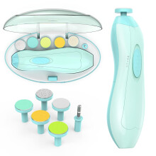 Kit Elétrico Eficiente para Cuidados com as Unhas do Bebê, Cortador de Unhas Silencioso com Luz LED Integrada, Ideal para Todas as Idades