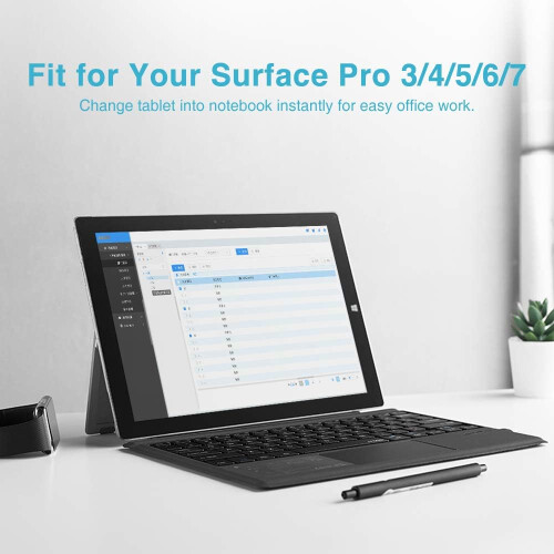 Detachable Wireless Bluetooth Type Cover, Improved Design Ergonomic Surface Pro Keyboard for Microsoft Surface Pro Devices 2