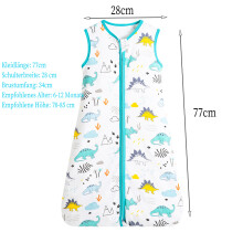 Manta de dormir para crianças pequenas, Safety First Premium Cotton, com pernas, versátil para todas as estações, 1.0TOG, orgânica, para