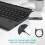 Detachable Wireless Bluetooth Type Cover, Improved Design Ergonomic Surface Pro Keyboard for Microsoft Surface Pro Devices 7