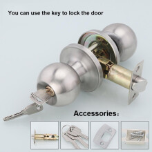 Commercial Grade Door Knob Cylinder Lock, ANSI/BHMA Grade 2 Heavy Duty Use for Interior and Exterior Doors, Smooth Polished Surface
