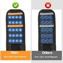 Unique Gift for Men Women Handyman Handywoman, Lightweight Mesh Magnetic Wristband with 20 Strong Magnets for Holding Screws, Nails, Home Improvement