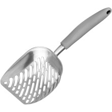 Cabo ergonômico, pá em liga de alumínio, pega confortável, design de pá funda, ranhuras que evitam dispersão para peneirar com eficiência,