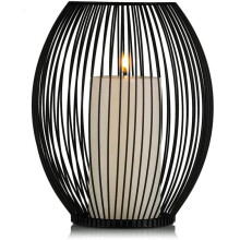 Antique Lantern For Vintage Home Decor, Wrought Iron Matte Black Finish Elegant Atmosphere Candle Holder, Perfect For Birthdays Weddings, Valentine's