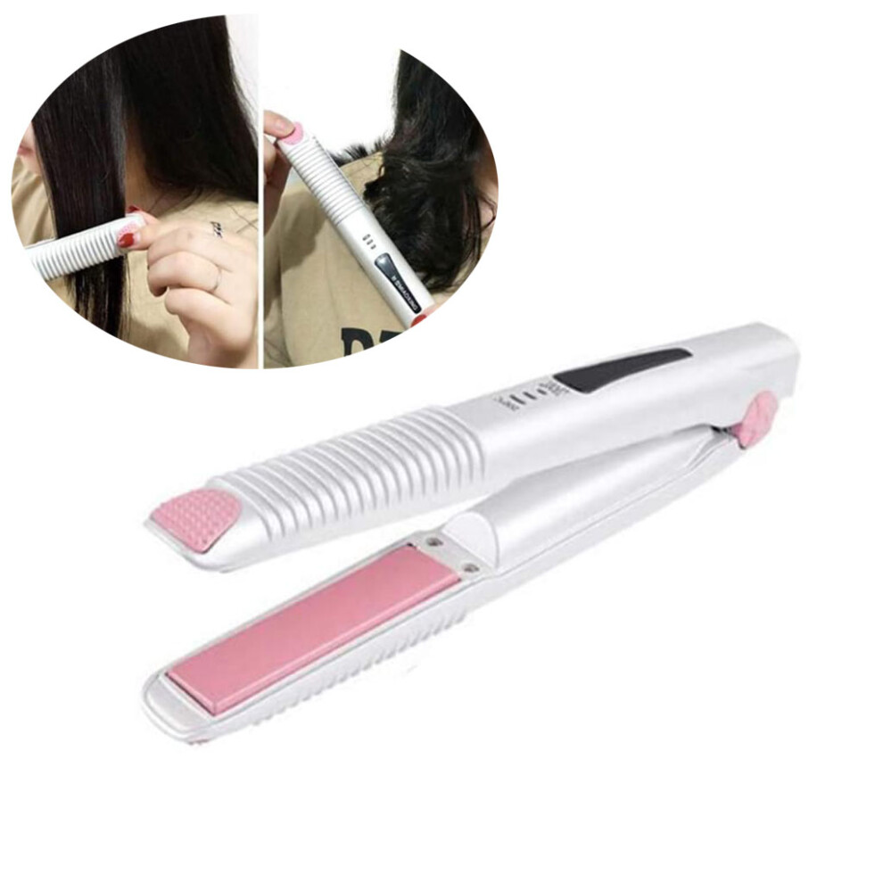 Effortless Elegance, Mini Hair Straightener With Negative Ion Technology, Enhances Hair Health And Shine
