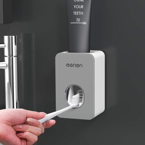 Elegant Automatic Toothpaste Dispenser with Vacuum Pump Technology, Wall Mounted Hands Free Design for Your Bathroom (Easy Installation, Quantitative 1