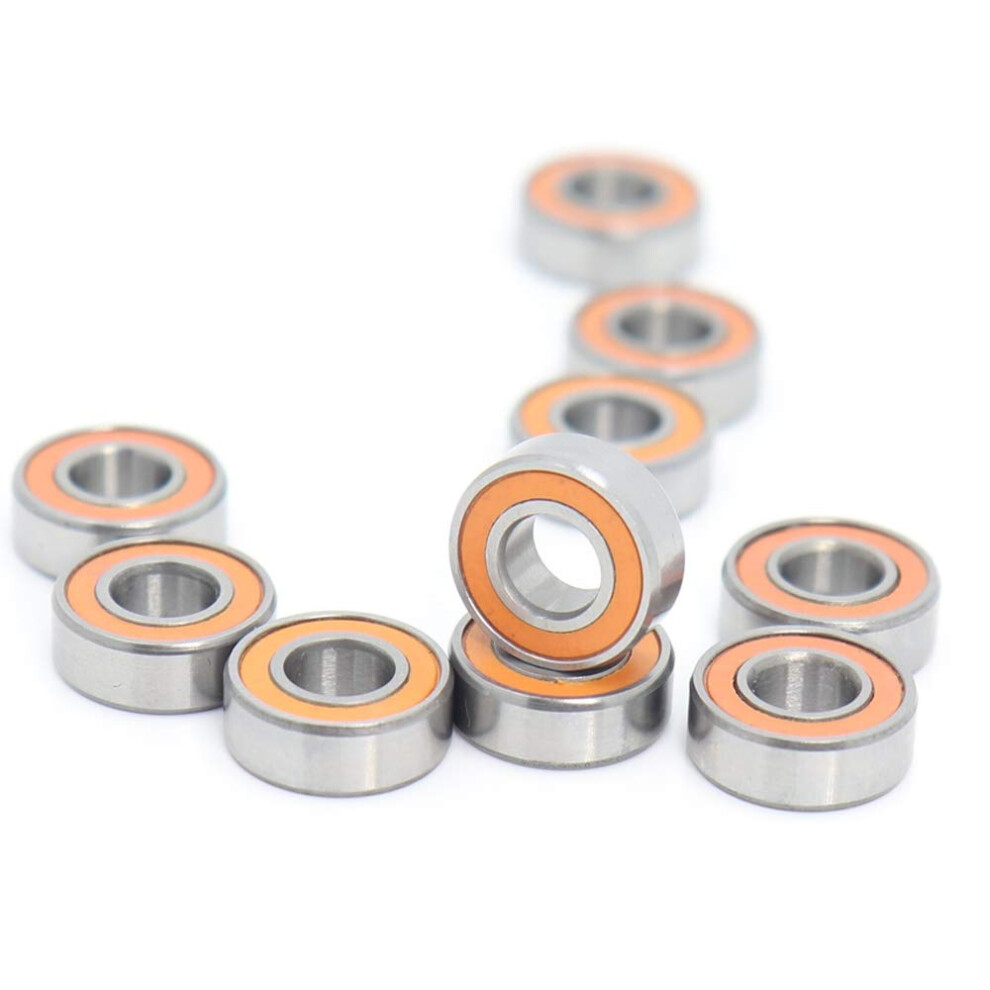 Mr105rs Deep Groove Ball Bearing 5X10x4 Mm Abec-3 Miniature Sealed Mr105-2Rs For High-Performance Applications Orange 9412369282828