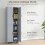 Homcom HOMCOM Modern Kitchen Cupboard Storage Cabinet with 6 Shelves, Grey 4