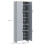 Homcom HOMCOM Modern Kitchen Cupboard Storage Cabinet with 6 Shelves, Grey 3