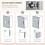 Homcom HOMCOM Modern Kitchen Cupboard Storage Cabinet with 6 Shelves, Grey 8