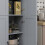 Homcom HOMCOM Modern Kitchen Cupboard Storage Cabinet with 6 Shelves, Grey 9