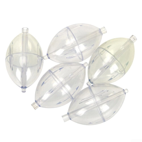Fishing Floats Oval Design 5Pack For Enhanced Buoyancy And Casting Techniques Transparent