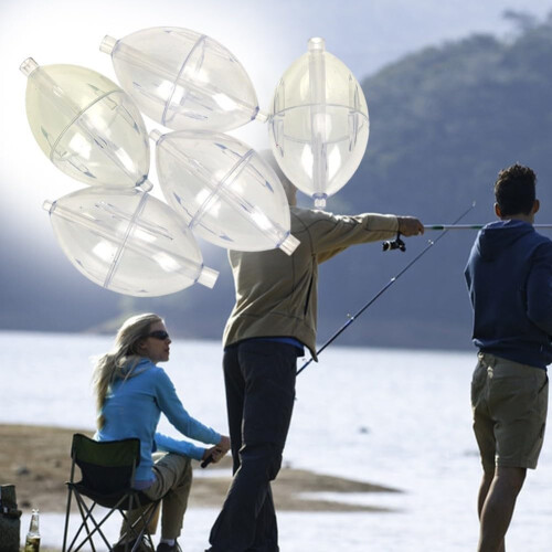 Fishing Floats Oval Design 5Pack For Enhanced Buoyancy And Casting Techniques Transparent 2