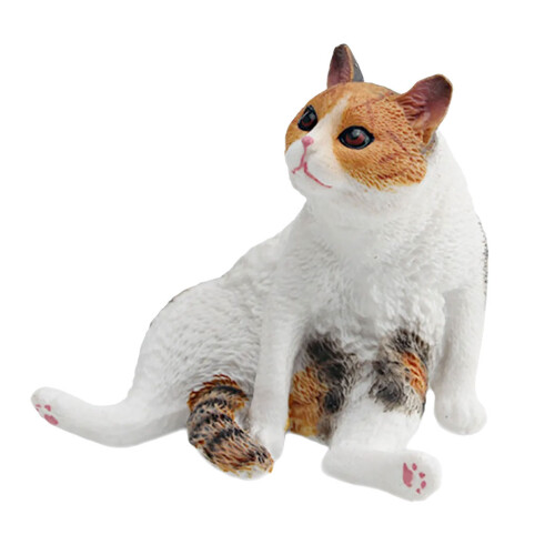 Realistische Katzen-Miniaturskulptur, kompakte-Stil A