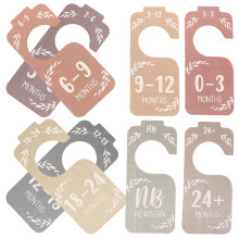 8 Pcs Closet Hanger Dividers for Organizing Baby Clothes Nursery Age Dividers Durable Easy to Use for Months
