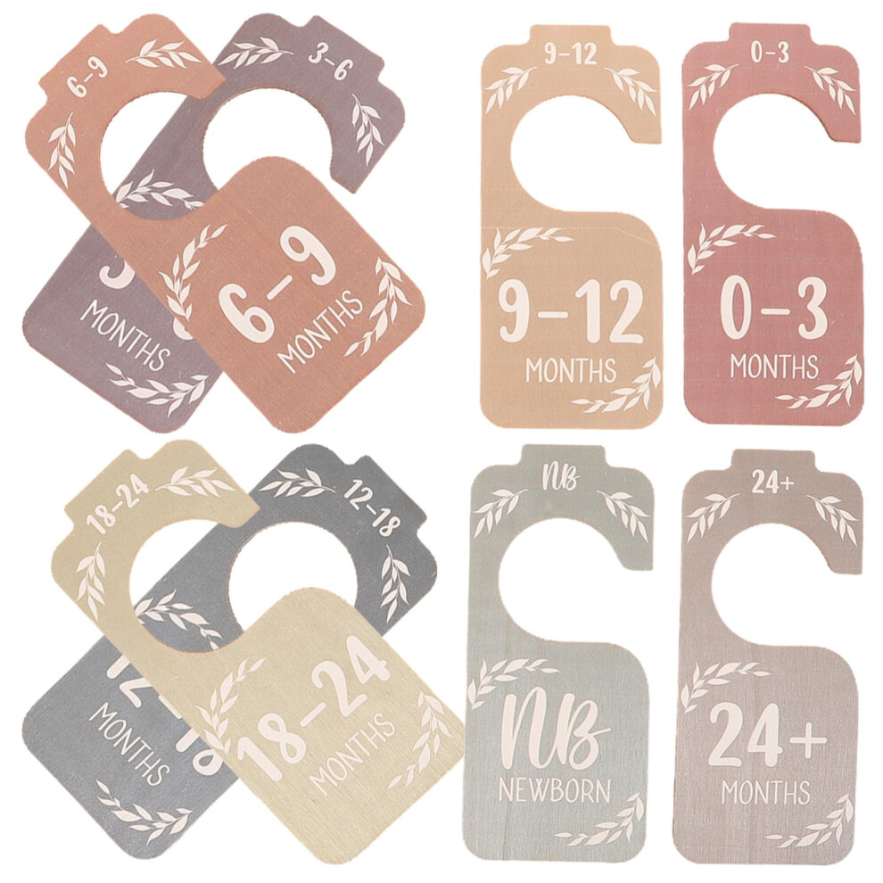 8 Pcs Closet Hanger Dividers for Organizing Baby Clothes Nursery Age Dividers Durable Easy to Use for Months