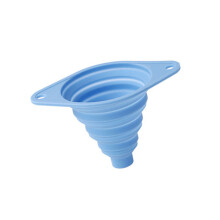 Retractable Silicone Funnel Compact Storage Safe For-Blue