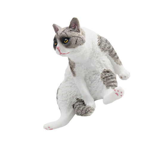 Niedliche sitzende Katzen-Statue, Miniatur-Ornament,-Stil C