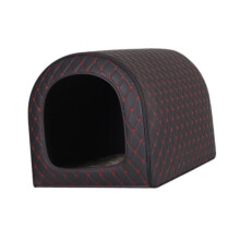 Heated Cat House Weatherproof Outdoor Shelter with Stylish Dome Design for Winter Cats, Black