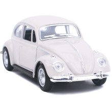 Klassieke Volkswagen Kever, vintage gegoten metalen model met trekhaakfunctie {hh}