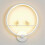 Φωτιστικό τοίχου LED 18W 3000K με θερμό φως, μαύρο, με δύο πτηνά και δαχτυλίδι 3