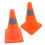 Reflective Collapsible Traffic Cones 2Pack Compact Parking And Emergency Use Plastic Visibility Collars Orange 1