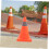 Reflective Collapsible Traffic Cones 2Pack Compact Parking And Emergency Use Plastic Visibility Collars Orange 2